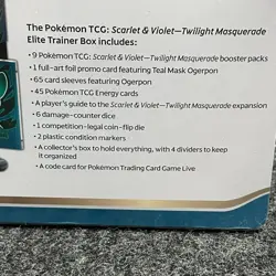 POKEMON Scarlet & Violet Twilight Masquerade Elite Trainer Box, Sealed, Worn - Image 4