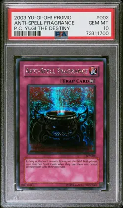 YUGIOH PSA 10 2003 Anti-Spell Fragrance PCY-002 Secret Rare Promo *1700 - Image 1