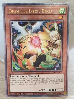 Yu-Gi-Oh! Droll & Lock Bird RA02-EN006 Quarter Century Secret Rare NM (Alt Art) - Image 2