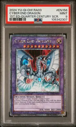 2024 YU-GI-OH! RA03-QUARTER CENTURY BONANZA #EN156 CYBER END DRAGON PSA 9 - Image 1