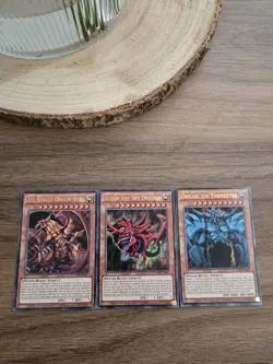 YU-GI-OH SET OF 3 LDK2 EGYPTIAN GOD CARDS INCLUDES SLIFER RA AND OBELISK MINT - Image 3