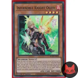 Yugioh Infernoble Knight Ogier ROTD-EN013 Super Rare 1st Edition NM - Image 1