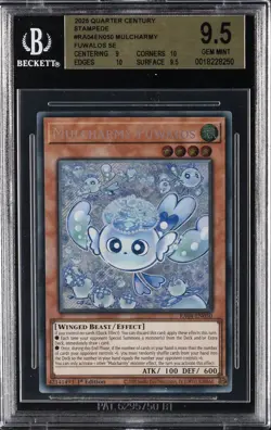 2025 YU-GI-OH! QUARTER CENTURY STAMPEDE MULCHARMY FUWALOS SE BGS 9.5 - Image 1
