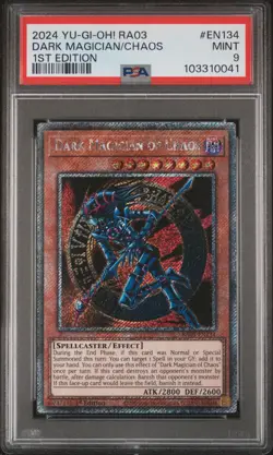 2024 YU-GI-OH! RA03-QUARTER CENTURY BONANZA 1ST ED DARK MAGICIAN OF CHAOS PSA 9 - Image 1