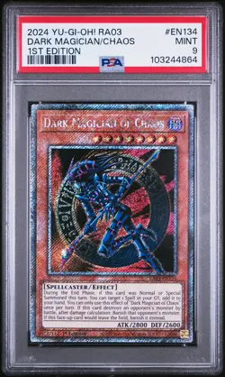 2024 YU-GI-OH! RA03-QUARTER CENTURY BONANZA 1ST ED DARK MAGICIAN OF CHAOS PSA 9 - Image 1