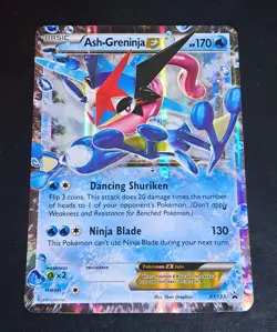 Ash-Greninja EX Pokemon Card XY133 Holo Rare - Image 1