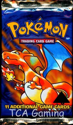 BASE SET (Charizard Art) SEALED Booster Pack BLACK TRIANGLE ERROR Pokemon Cards - Image 1
