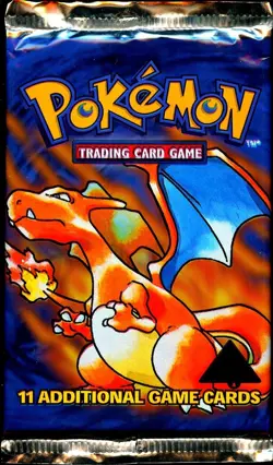 BASE SET (Charizard Art) SEALED Booster Pack BLACK TRIANGLE ERROR Pokemon Cards - Image 3