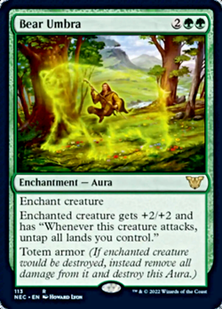 Bear Umbra Commander Kamigawa: Neon Dynasty MINT MTG card #113 - Image 1