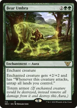 Bear Umbra Commander Kamigawa: Neon Dynasty MINT MTG card #113 - Image 2