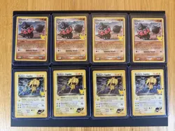 pokemon celebrations rockets zapdos Claydol Classic Set Rare Card Lot Of 8 - Image 1