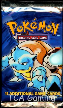 BASE SET (Blastoise Art) SEALED Booster Pack BLACK TRIANGLE ERROR Pokemon Cards - Image 1