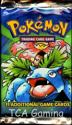 BASE SET (Venusaur Art) SEALED Booster Pack BLACK TRIANGLE ERROR Pokemon Cards - Image 1