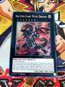 Red-Eyes Flare Metal Dragon ra01-en038 (NM+) Secret Rare Yu-Gi-Oh! - Image 1