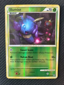 Illumise 64/102 Reverse Holo Pokemon Card - HGSS Triumphant set - MP - Image 1
