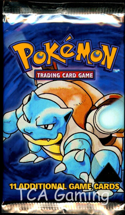 BASE SET (Blastoise Art) SEALED Booster Pack BLACK TRIANGLE ERROR Pokemon Cards - Image 1