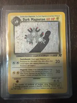 Pokemon Dark Magneton TCG Holo Rare Card 11/82 - Image 1