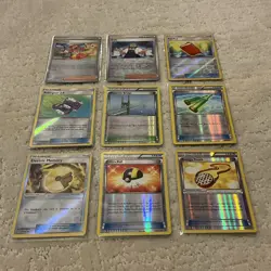 Lot of (9) Pokemon TCG Cards Trainer Holo Rare NM - Image 1