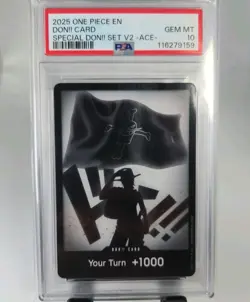 DON!! Card Ace Special DON!! Set Vol. 2 One Piece Promo Cards Foil PSA 10 SSP - Image 1