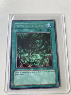 Yu-Gi-Oh Giant Trunade Rare Misprint Spell Card “Fiend Skull Dragon” - Image 1