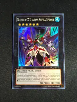 Yu-Gi-Oh! Number C73 Abyss Supra Slash DRLG-EN041 1st Edition Super Rare NM - Image 1