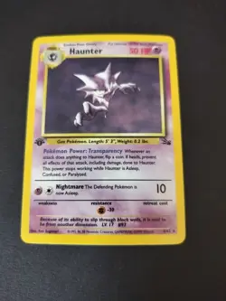 Pokemon Cards: Fossil 1st Edition Rare: Haunter 21/62 - Image 5