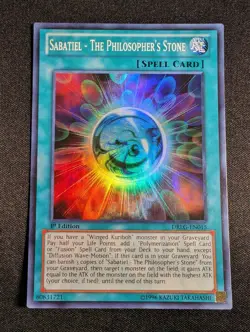 Yu-Gi-Oh Sabatiel - The Philosopher's Stone DRLG-EN015 1st Edition Super Rare NM - Image 1