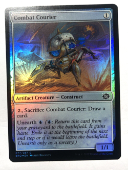Combat Courier FOIL 077/287 The Brothers War MTG Magic the Gathering NM - Image 1