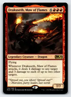 Drakuseth, Maw of Flames R Core Set 2020 # 136 NM Normal - Image 1