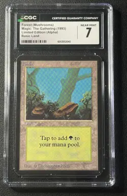 FOREST MUSHROOMS CGC 7 1993 MAGIC: THE GATHERING ALPHA MTG LIMITED EDITION BASIC - Image 1