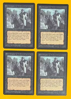 MTG BLACK KNIGHT (x4) Beta (OldManMTG 012-039) - Image 1