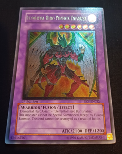 YuGiOh Elemental Hero Phoenix Enforcer EOJ-EN032 Ultimate Rare 1st Edition Mint - Image 1