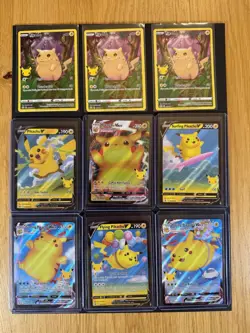 pokemon celebrations Pikachu Card Lot Of 9 Black Star Vmax Full Art Rare - Image 1