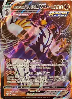 Urshifu Vmax SECRET Rare Alternate Full Art Rapid Strike Pokemon Alt Art 🔥 - Image 1