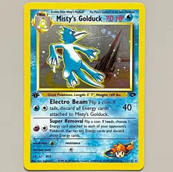 Misty's Golduck 12/132 1st Edition Holo Gym Challenge Pokemon TCG MP - Image 1