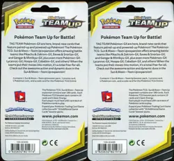 2x Sealed TEAM UP Blister Packs (Pikachu SM162 + Mimikyu SM163) Pokemon Cards - Image 3
