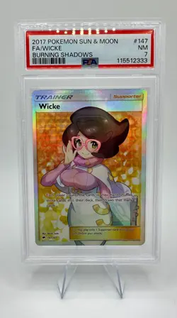 2017 Pokemon Sun & Moon Burning Shadows: Wicke #147 - PSA 7 - Image 1