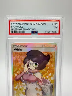 2017 Pokemon Sun & Moon Burning Shadows: Wicke #147 - PSA 7 - Image 2