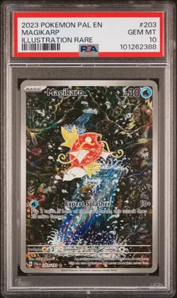 2023 POKEMON PAL EN-PALDEA EVOLVED ILLUSTRATION RARE #203 MAGIKARP PSA 10 - Image 1