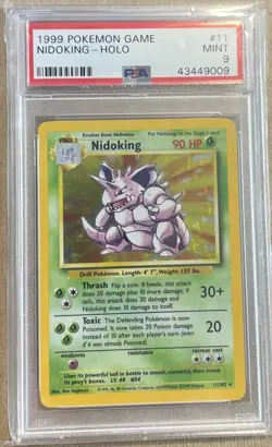 Nidoking 011/102 Base Set Holo 1999 Pokemon PSA 9 Mint - Image 1