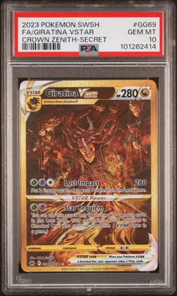 2023 POKEMON SWORD & SHIELD CROWN ZENITH SECRET FULL ART/GIRATINA VSTAR PSA 10 - Image 1