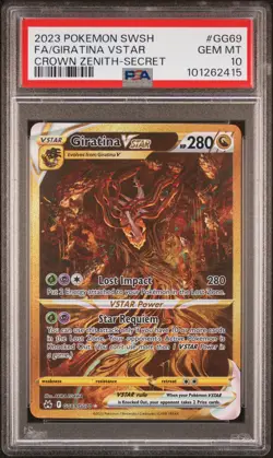2023 POKEMON SWORD & SHIELD CROWN ZENITH SECRET FULL ART/GIRATINA VSTAR PSA 10 - Image 1