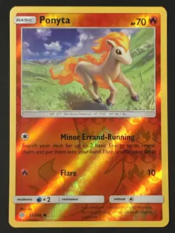 Pokemon TCG Ponyta 23/236 SM Cosmic Eclipse Reverse Holo Common NM - Image 1