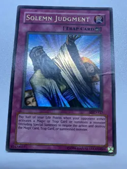 Yu-Gi-Oh! Solemn Judgment Ultra Rare Unlimited MRD-127 HP DAMAGED - Image 1