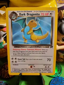Pokemon TCG Vintage 2000 Team Rocket Set Dark Dragonite 22/82 NM/M Non Holo - Image 1