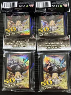 Yugioh The Chronicles: The Fallen & the Virtuous Sleeves 50 Count X4 Sealed - Image 1