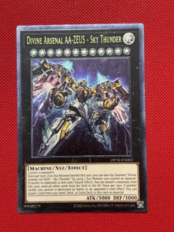 YGO Divine Arsenal AA-ZEUS - Sky Thunder Ultimate Rare OTS Pack 18 OP18-EN002 NM - Image 1
