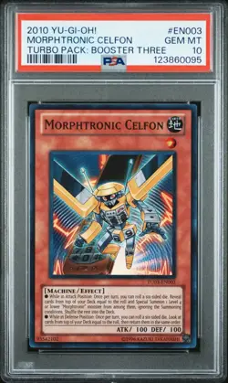 YUGIOH PSA 10 Morphtronic Celfon TU03-EN003 Super Rare Promo *0095 - Image 1