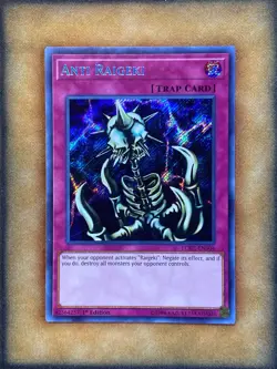 Yugioh Anti Raigeki LCKC-EN104 Secret Rare 1st Ed NM - Image 1