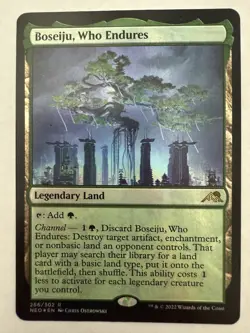 MTG: Boseiju Who Endures Foil Card Kamigawa Neon Dynasty Rare -NM - Image 1